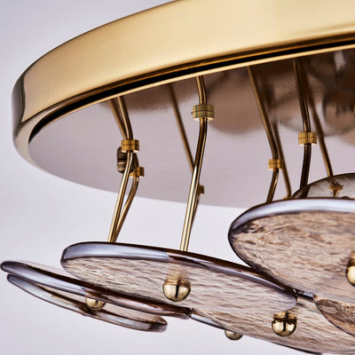 18'' Hortensia 5 Light Polished Winter Brass Pendant