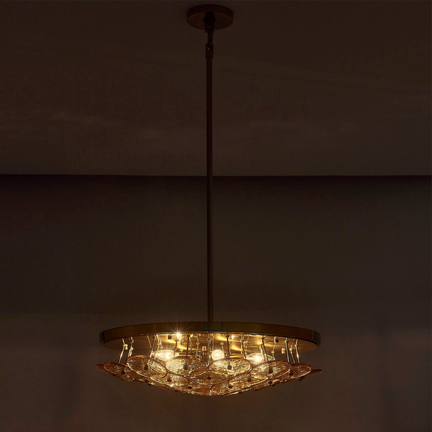 18'' Hortensia 5 Light Polished Winter Brass Pendant