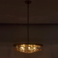 18'' Hortensia 5 Light Polished Winter Brass Pendant