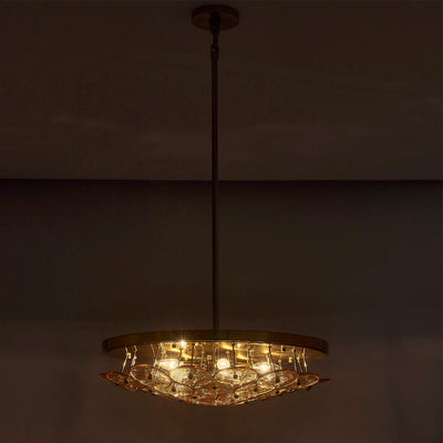 18'' Hortensia 5 Light Polished Winter Brass Pendant