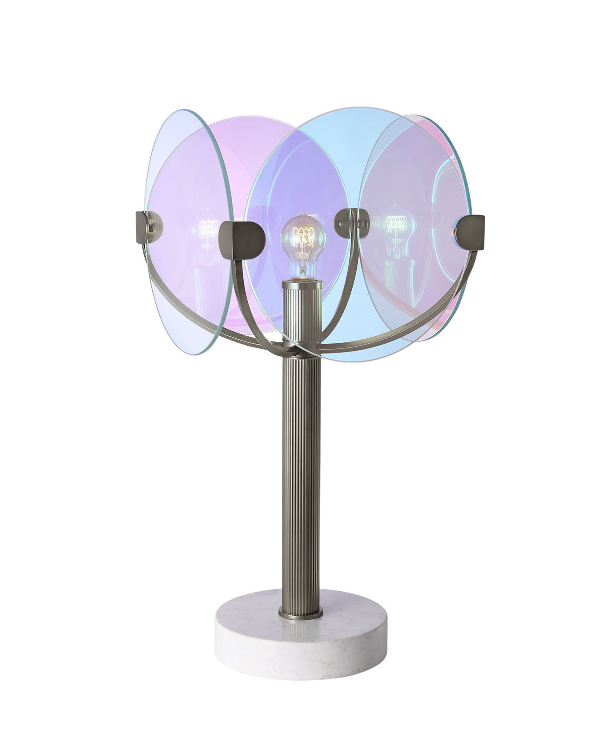 28'' Chroma 1 Light Satin Nickel Table Lamp