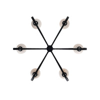 26'' Elliptical 6 Light Matte Black Chandelier