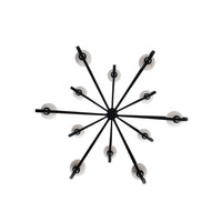 39'' Elliptical 12 Light Matte Black Chandelier