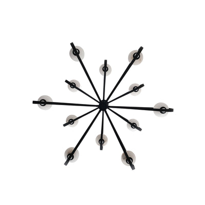 39'' Elliptical 12 Light Matte Black Chandelier