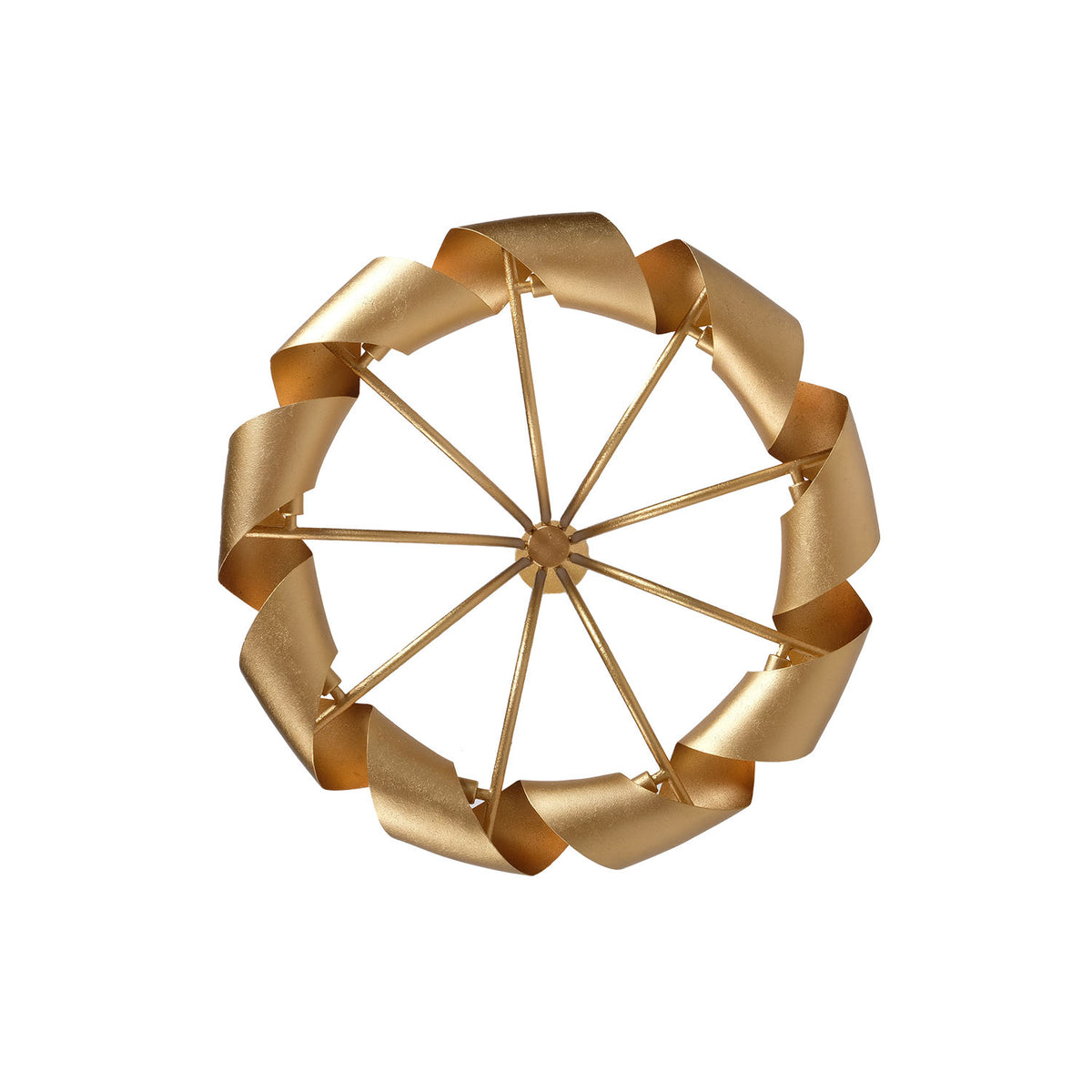 23.5'' Ribbon 9 Light Bright Gold Chandelier