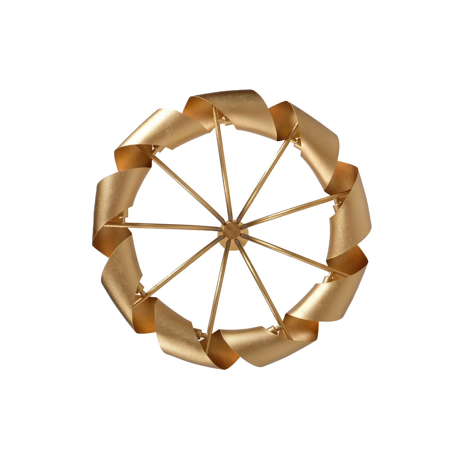 23.5'' Ribbon 9 Light Bright Gold Chandelier