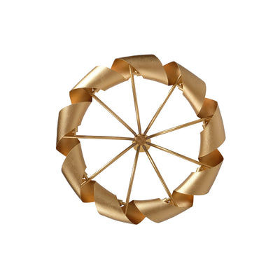 23.5'' Ribbon 9 Light Bright Gold Chandelier