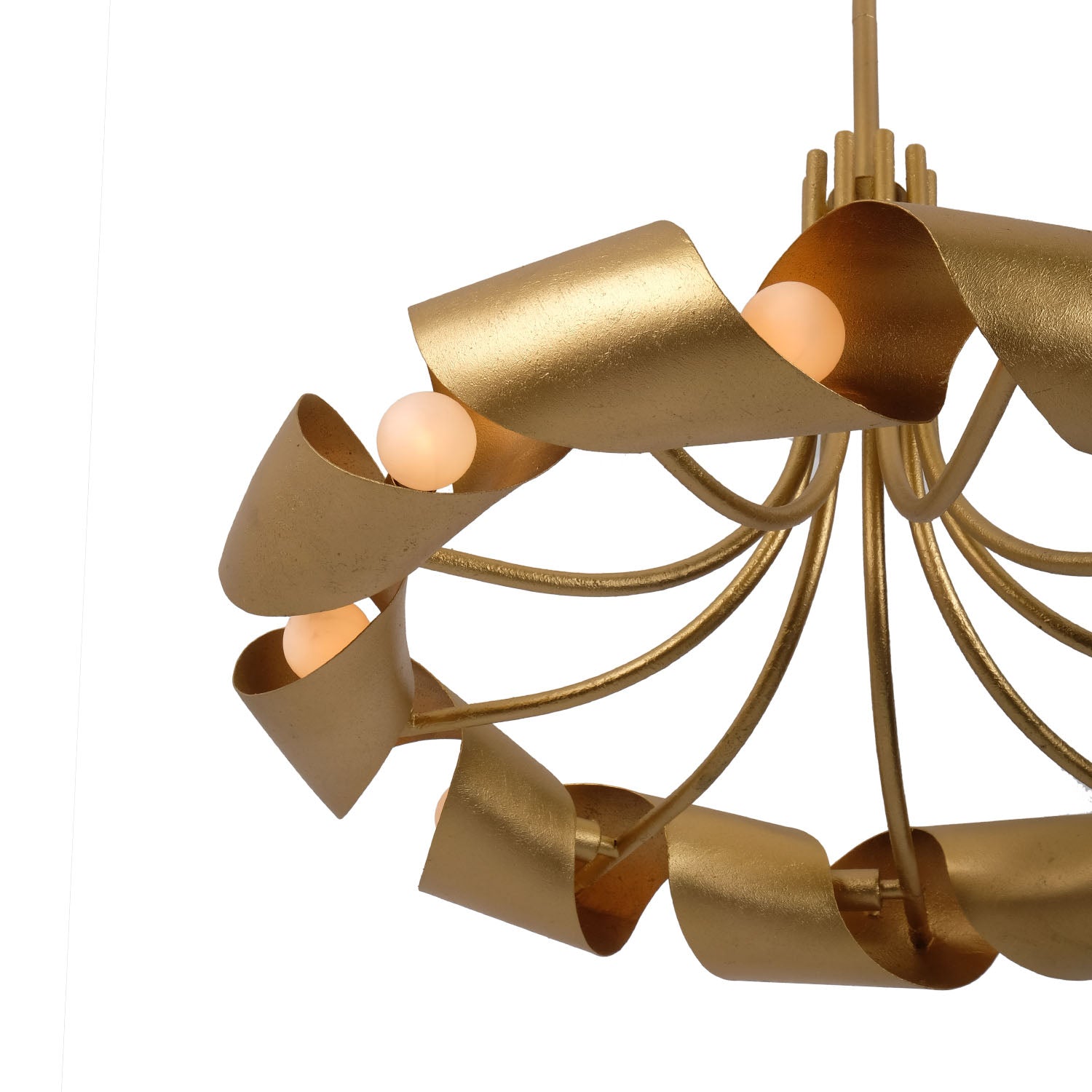 23.5'' Ribbon 9 Light Bright Gold Chandelier
