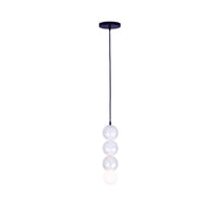 17'' Pearls 1 Light Matte Black Pendant