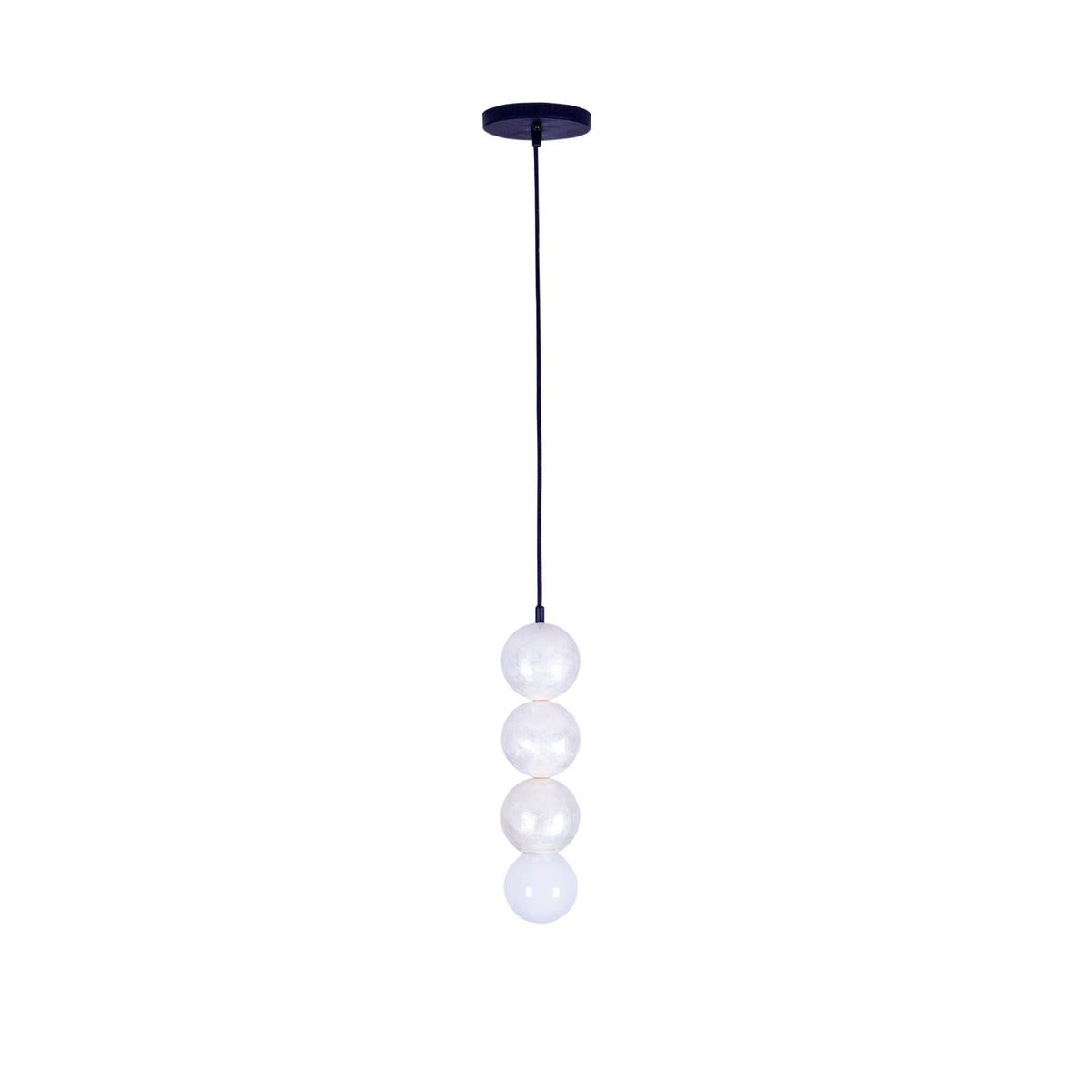 17'' Pearls 1 Light Matte Black Pendant