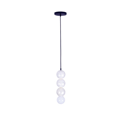 17'' Pearls 1 Light Matte Black Pendant