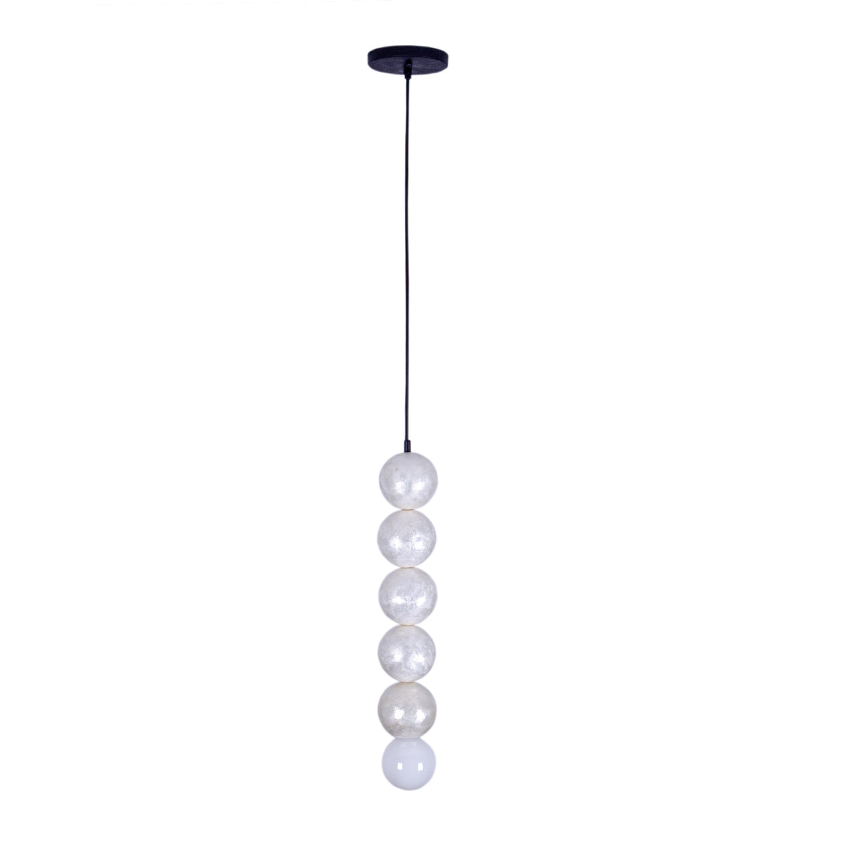 24.5'' Pearls 1 Light Matte Black Pendant