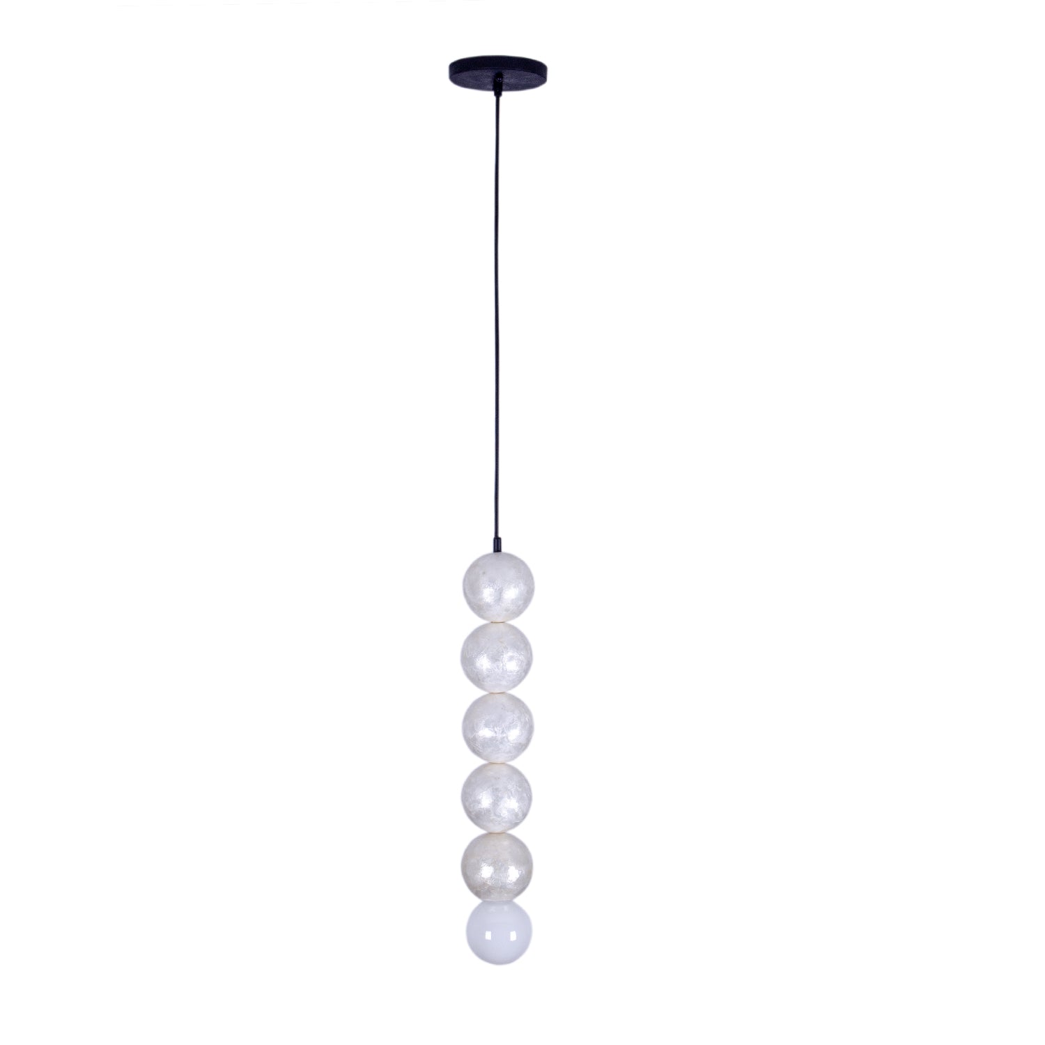 24.5'' Pearls 1 Light Matte Black Pendant