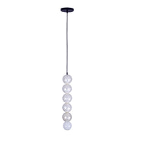 24.5'' Pearls 1 Light Matte Black Pendant
