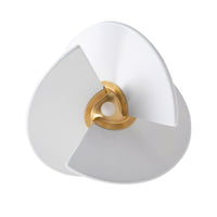 18.25'' Rotary 4 Light Bright Gold/White Pendant