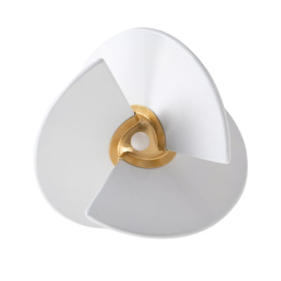 18.25'' Rotary 4 Light Bright Gold/White Pendant