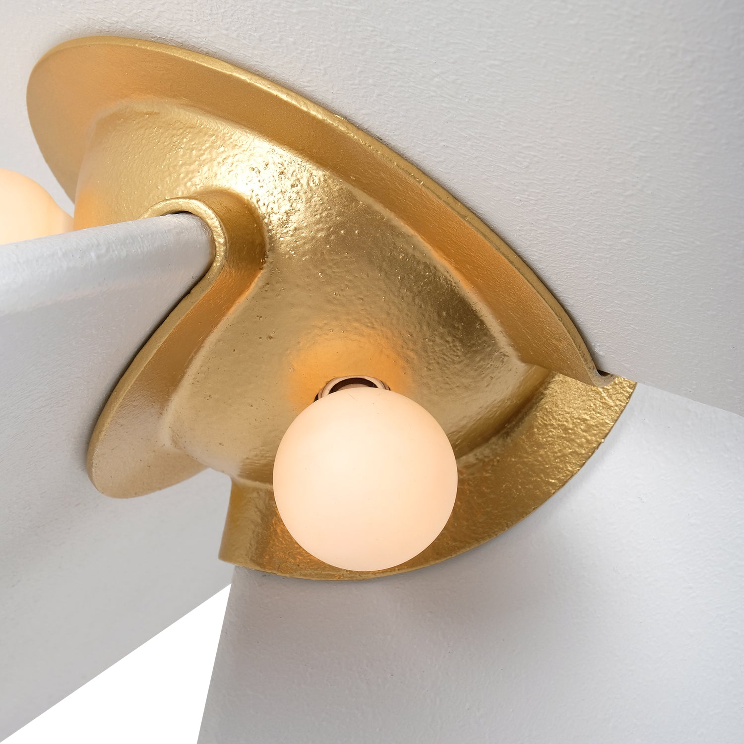 18.25'' Rotary 4 Light Bright Gold/White Pendant