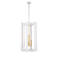 34'' Duo 4 Light Soft Gold/White Pendant