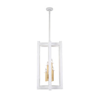 34'' Duo 4 Light Soft Gold/White Pendant