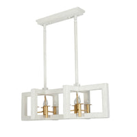 12'' Duo 8 Light Soft Gold/White Linear Pendant