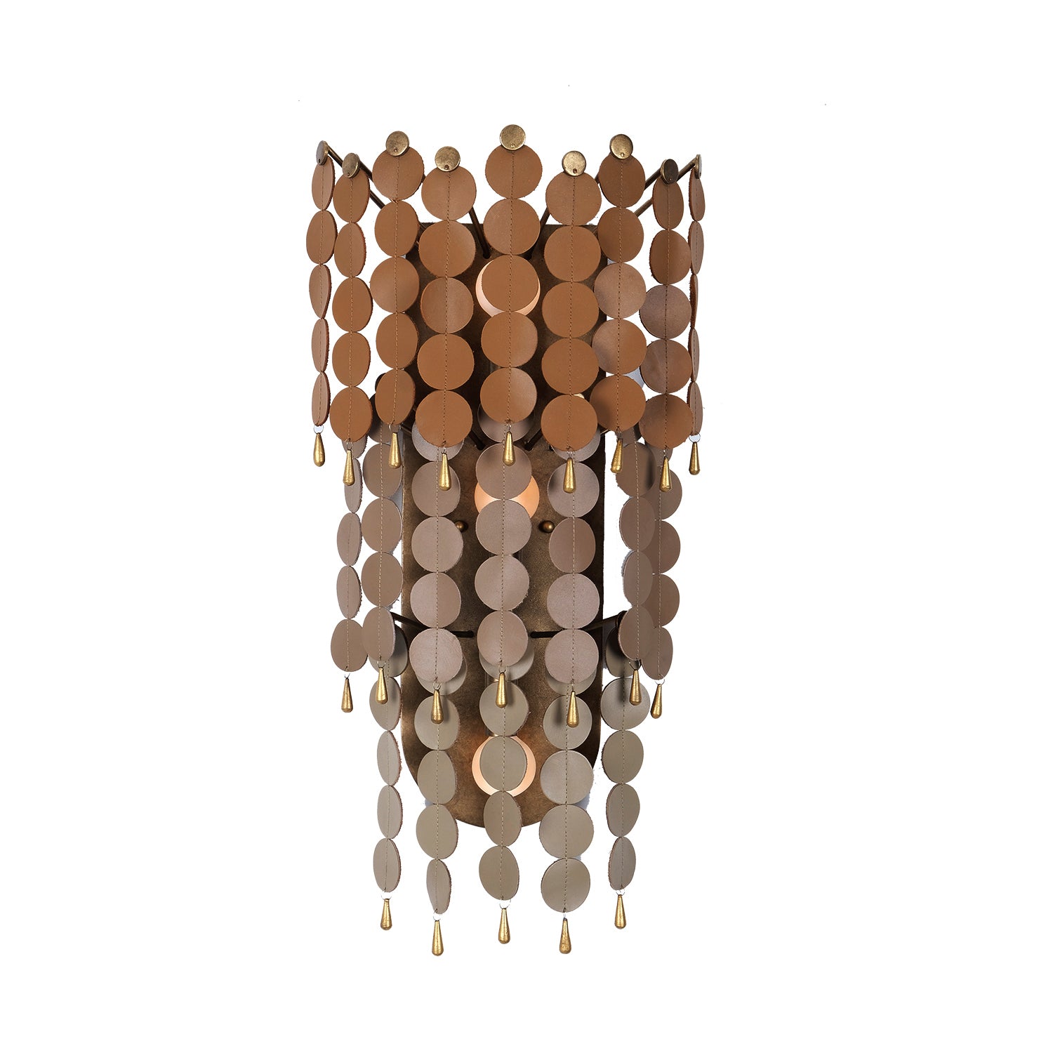 12'' Pelt 3 Light Pearlized Antique Brass Wall Sconce