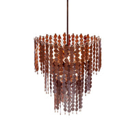 33.5'' Pelt 11 Light Pearlized Antique Brass Chandelier