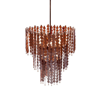 33.5'' Pelt 11 Light Pearlized Antique Brass Chandelier