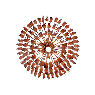 33.5'' Pelt 11 Light Pearlized Antique Brass Chandelier