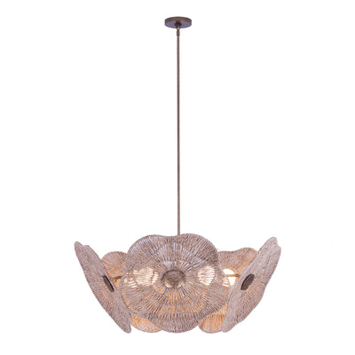 20'' Poppy 5 Light Pearlized Antique Brass Chandelier
