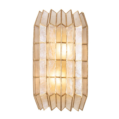 8.5'' Fractal 2 Light Oxidized Gold Leaf Wall Sconce