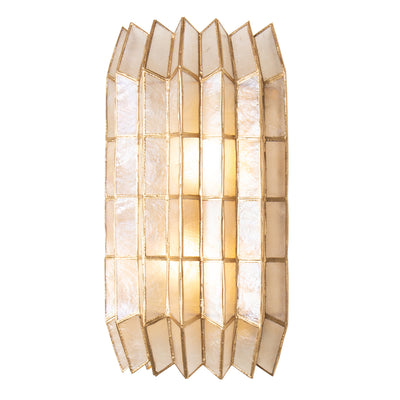 8.5'' Fractal 2 Light Oxidized Gold Leaf Wall Sconce