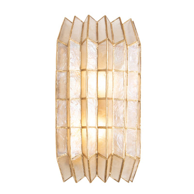 8.5'' Fractal 2 Light Oxidized Gold Leaf Wall Sconce