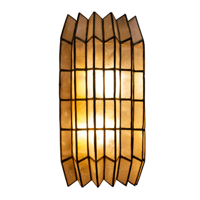 8.5'' Fractal 2 Light Oxidized Gold Leaf Wall Sconce