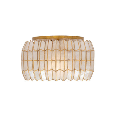 8.5'' Fractal 1 Light Oxidized Gold Leaf Flush Mount