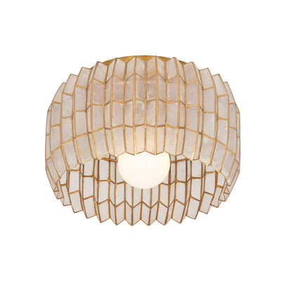 8.5'' Fractal 1 Light Oxidized Gold Leaf Flush Mount