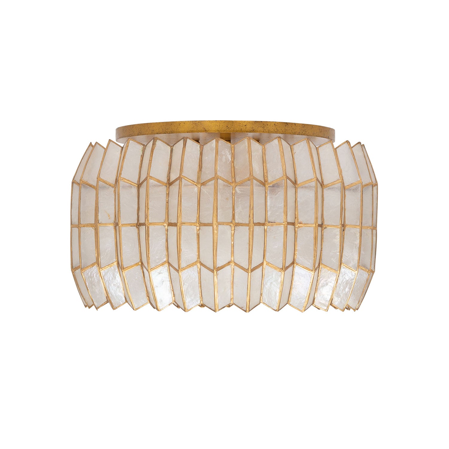 8.5'' Fractal 1 Light Oxidized Gold Leaf Flush Mount