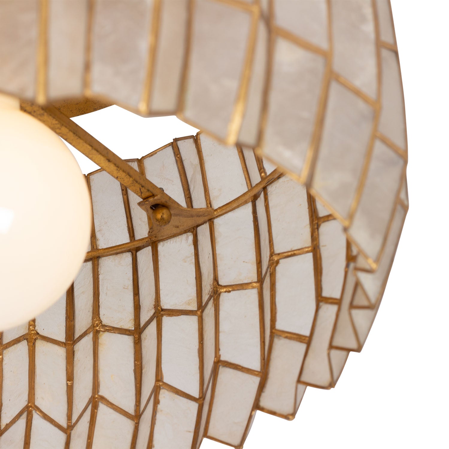 8.5'' Fractal 1 Light Oxidized Gold Leaf Flush Mount
