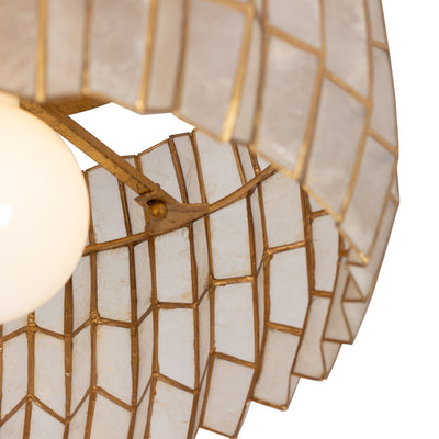 8.5'' Fractal 1 Light Oxidized Gold Leaf Flush Mount