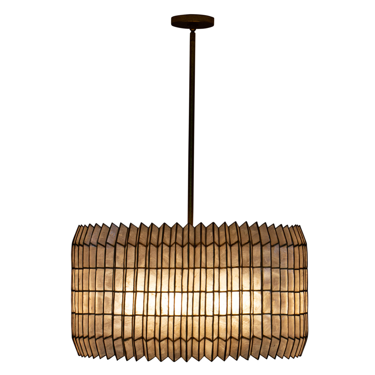 15'' Fractal 8 Light Oxidized Gold Leaf Chandelier