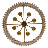 15'' Fractal 8 Light Oxidized Gold Leaf Chandelier