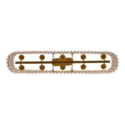12'' Fractal 10 Light Oxidized Gold Leaf Linear Pendant
