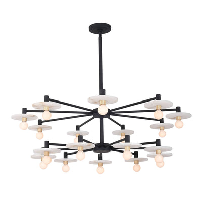 22.5'' Discus 18 Light Matte Black Chandelier