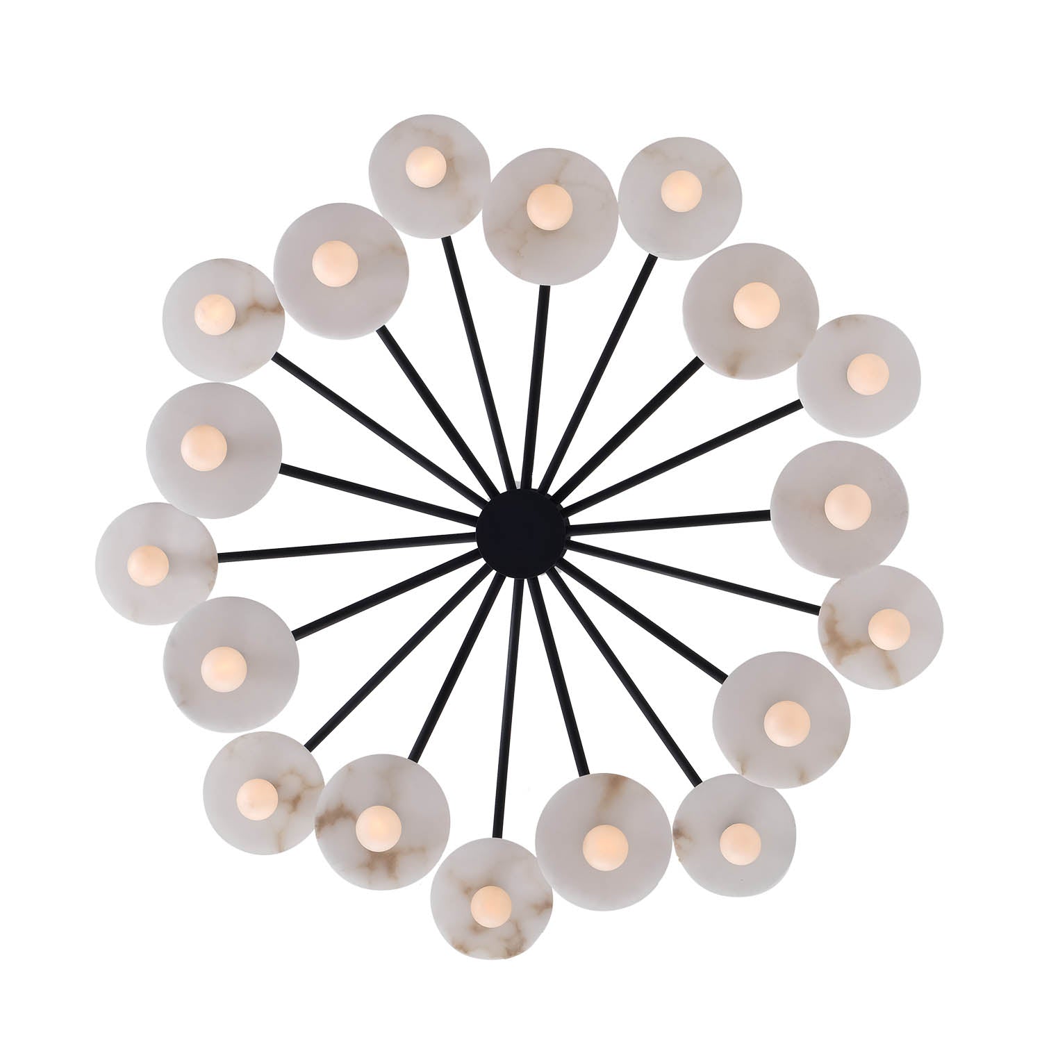 22.5'' Discus 18 Light Matte Black Chandelier