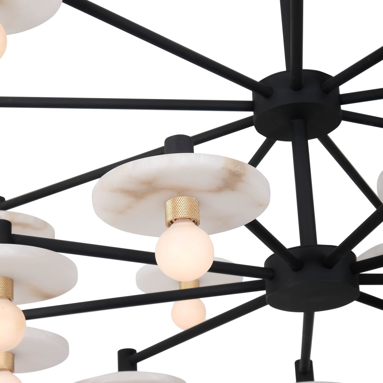 22.5'' Discus 18 Light Matte Black Chandelier