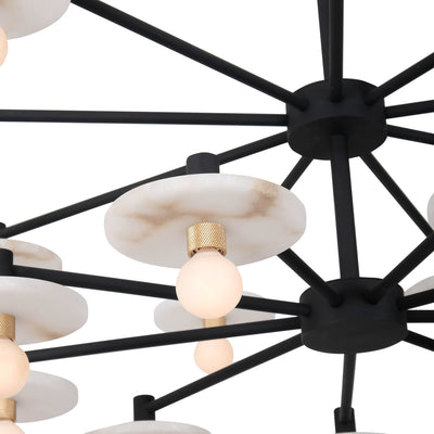 22.5'' Discus 18 Light Matte Black Chandelier