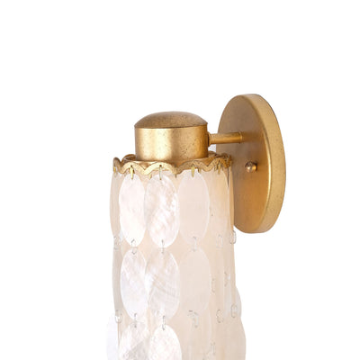 5'' Edgy 1 Light Oxidized Gold Leaf Wall Sconce