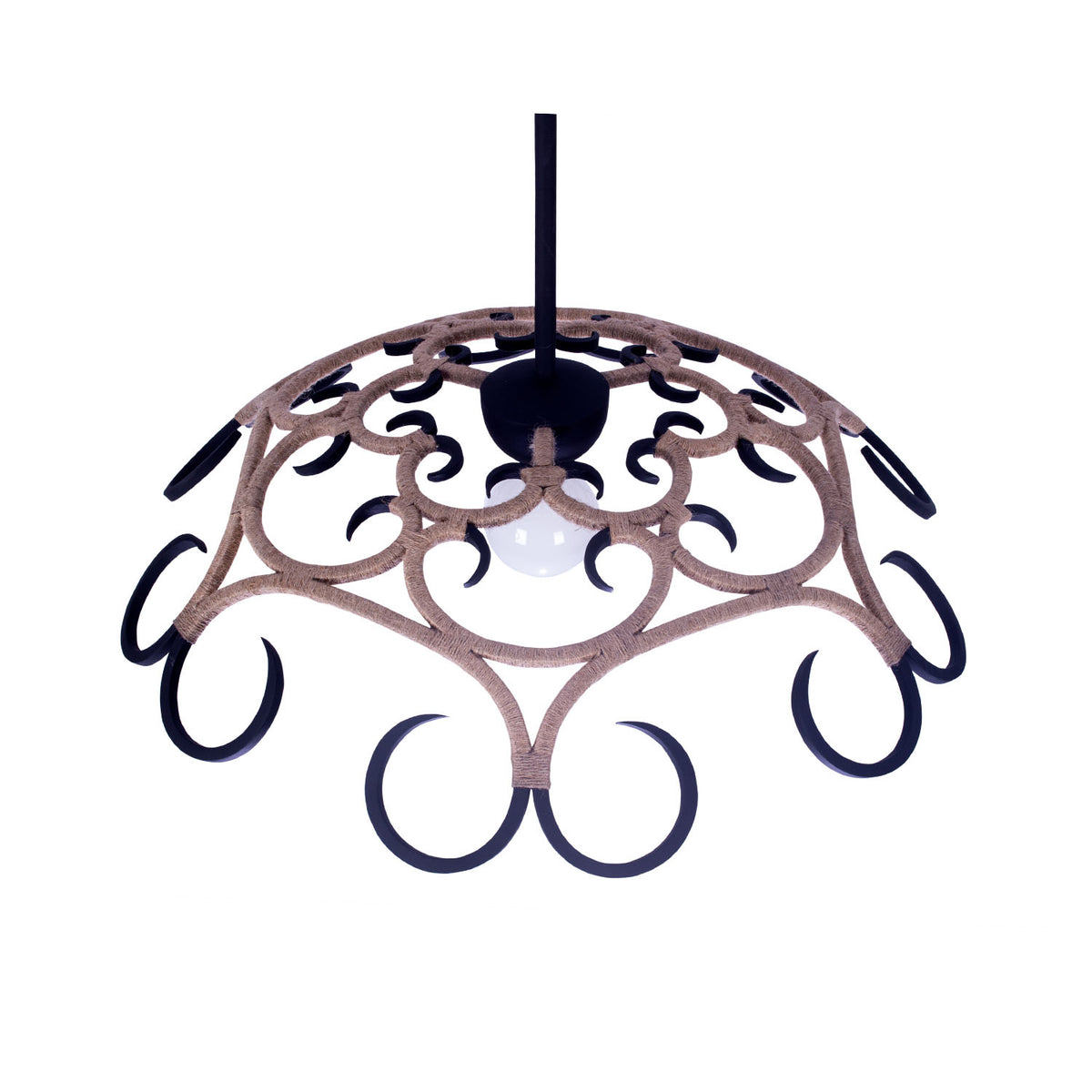 7.5'' Ferrum 1 Light Matte Black Pendant