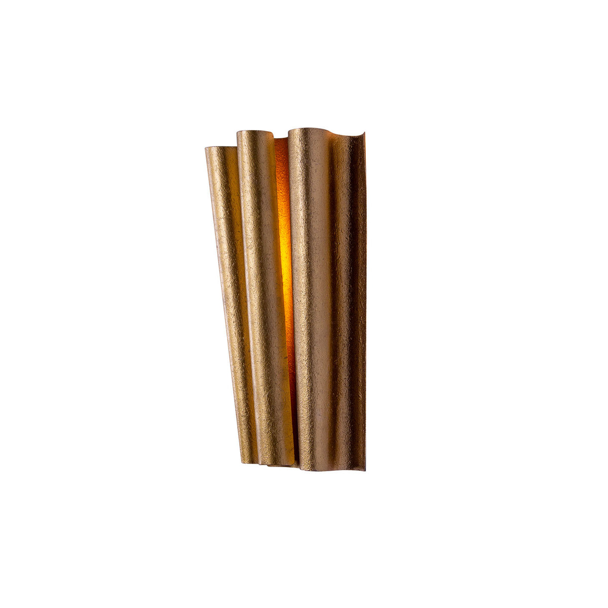9.5'' Ripple 2 Light Bright Gold Wall Sconce
