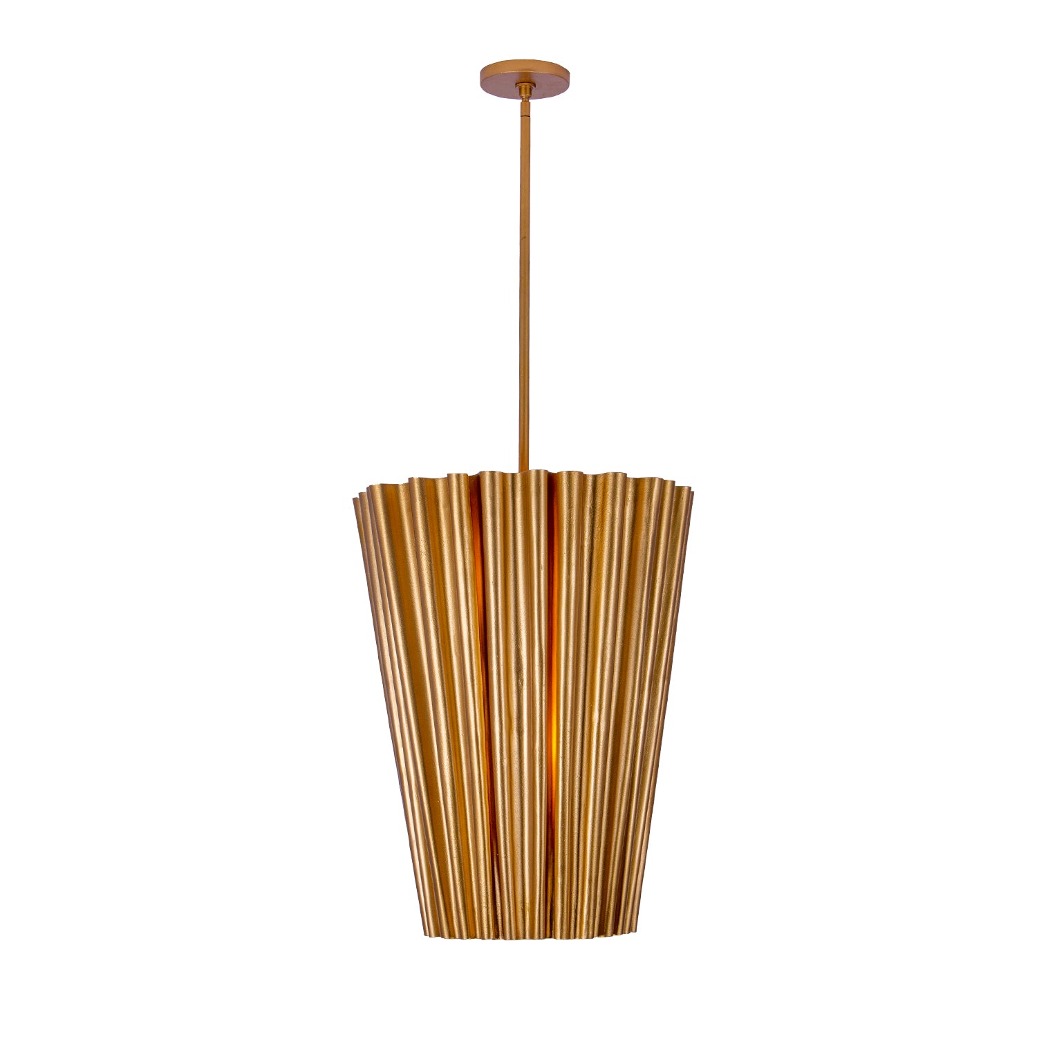 33.5'' Ripple 6 Light Bright Gold Pendant