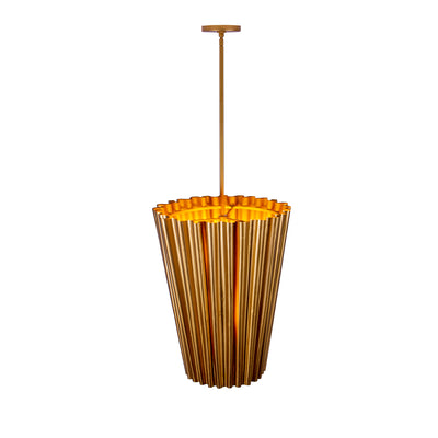 33.5'' Ripple 6 Light Bright Gold Pendant